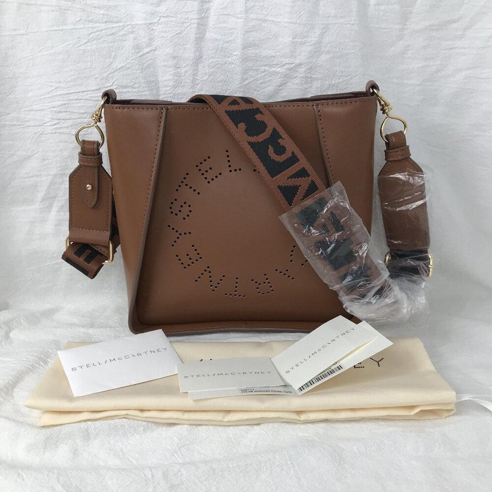 NWT Stella McCartney Logo Crossbody Bag Brown